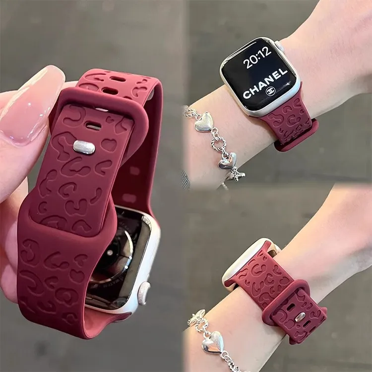 适用华为FIT4表带pro新款猫爪纹硅胶watch Fit3/2透气腕带男女款