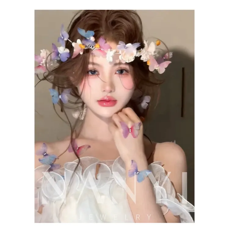 婚庆饰品 南一|花仙子 蝴蝶花环 四件套