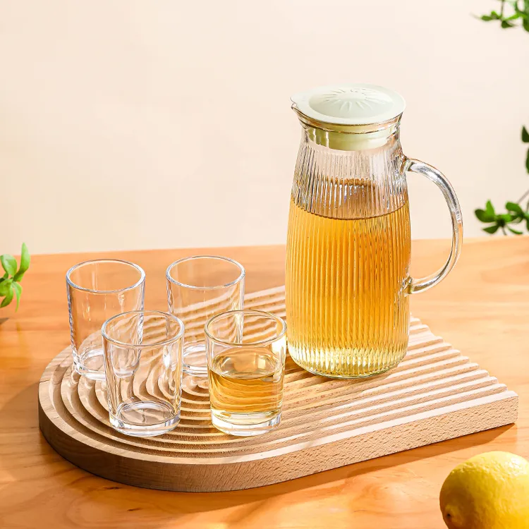 【一壶四杯】乐唯诗 乐妙玻璃水壶 家用 夏季大容量冷水壶 凉水壶