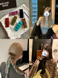 欧阳蝴蝶结发夹女高级感耳后侧边夹子头饰设计感小众百搭发饰套装