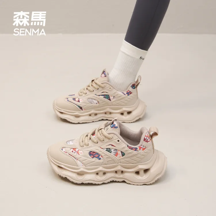 森马【双十一好物】秋季情侣新款2025运动休闲鞋减震百搭增高老爹鞋