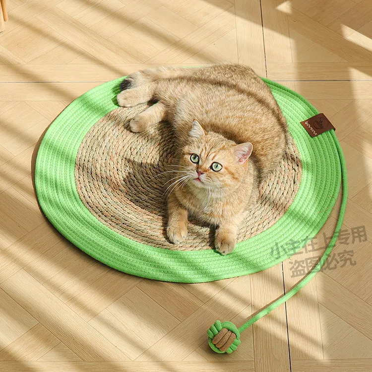 四季通用棉绳蒲草猫抓垫棉绳猫趴垫子宠物睡觉棉垫耐抓磨爪不掉渣