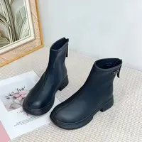 9998C  新款时尚厚底时装瘦瘦短靴（加绒款）