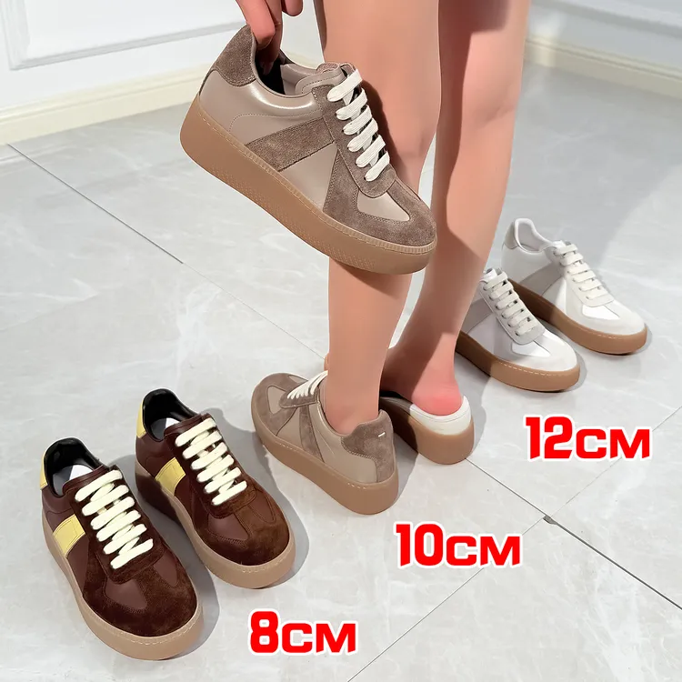 张匠人12公分加毛厚底德训阿甘鞋内增高10厘米休闲加鞋冬季暖系