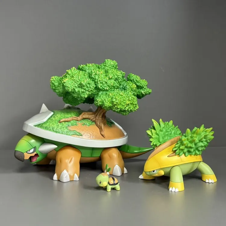 【全款48小时内发】草苗龟 树林龟 土台龟进化组二次元动漫模型手办