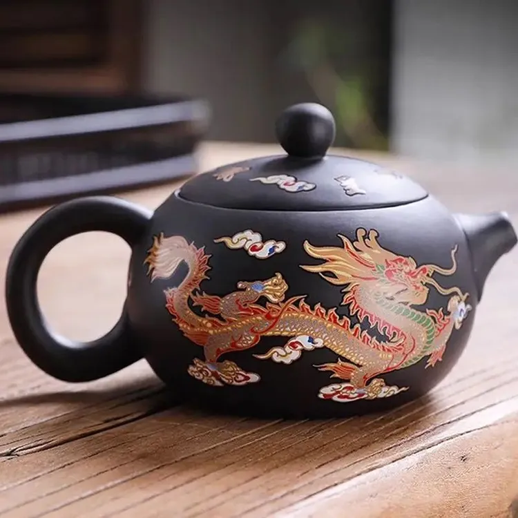 遇热水变色茶壶龙凤壶中式功夫茶具套装龙壶不烫手泡茶西施壶
