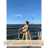 陳文文xenl【旧城画报】秋季气质百搭英伦风宽松显瘦风衣外套0102