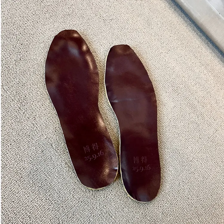 头层牛厚款免洗防臭手工鞋垫