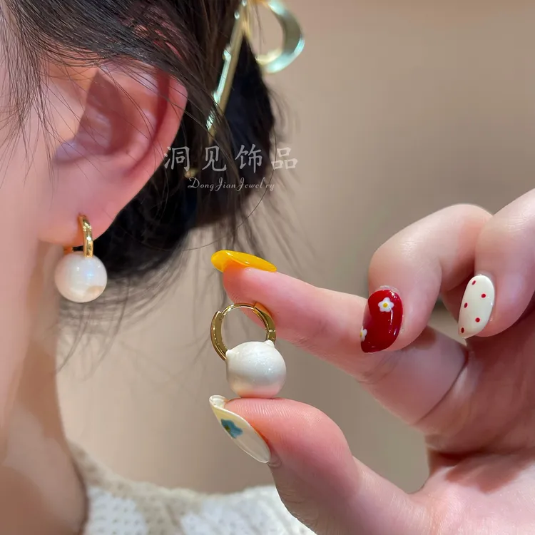 【人间喜宝】精致耳环女曼波耳饰法式优雅气质ES518