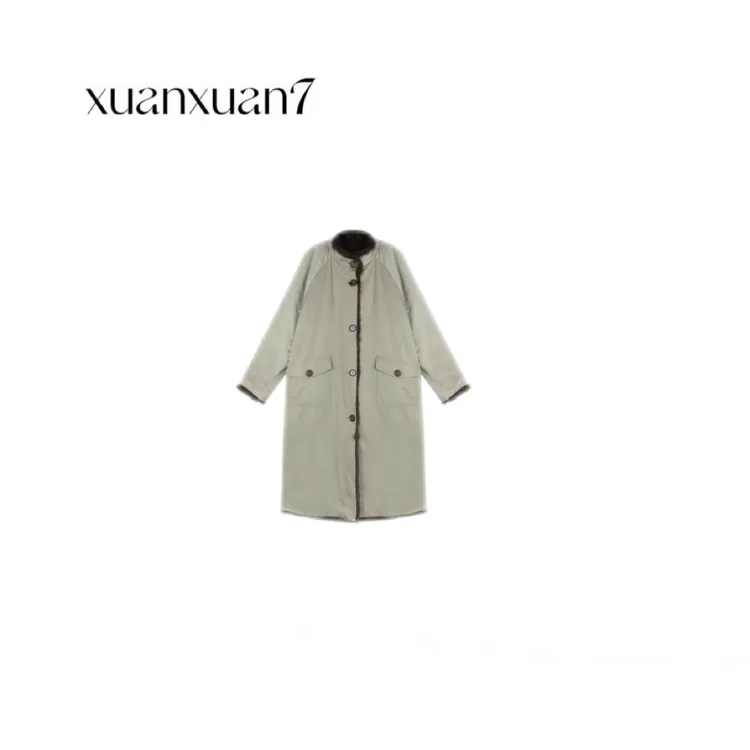 萱萱7【海宁兔毛内胆双面两穿派克服冬季】