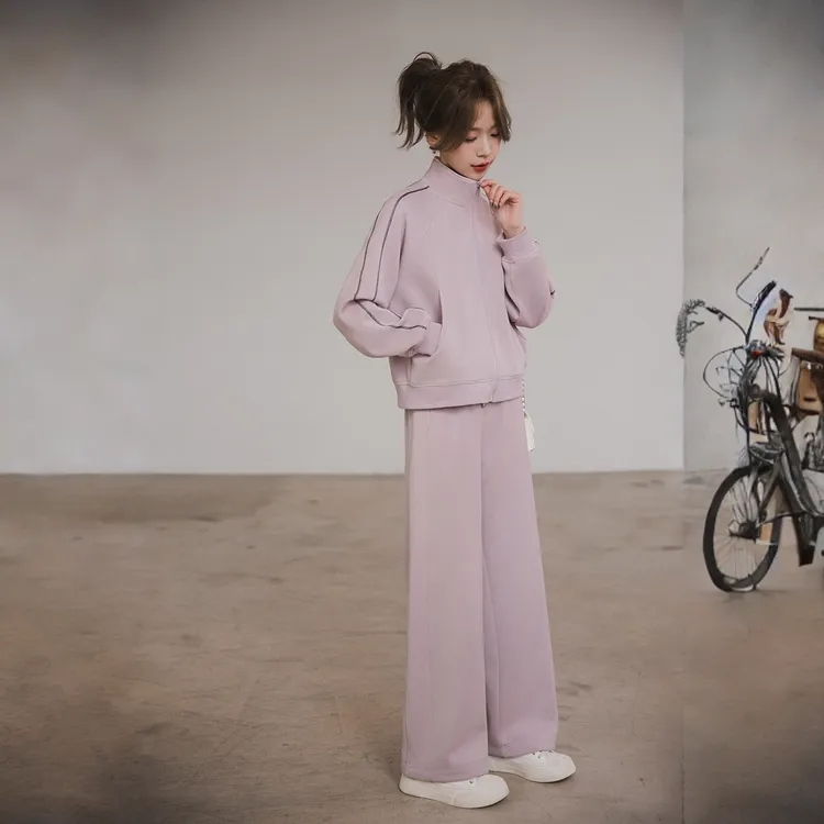6693休闲时尚卫衣秋季套装女2025新款洋气减龄高级感阔腿裤两件套