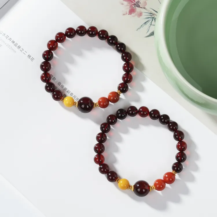 【云上叙】琥珀DIY单圈手串-多样性发其一-7.5mm-V62759-M（甄选）