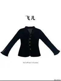 飞儿【曜黑金扣】2025早秋新款水貂毛拼接衬衫上衣