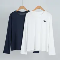 外贸品牌早秋刺绣小狗简约女士上衣（251678）20594