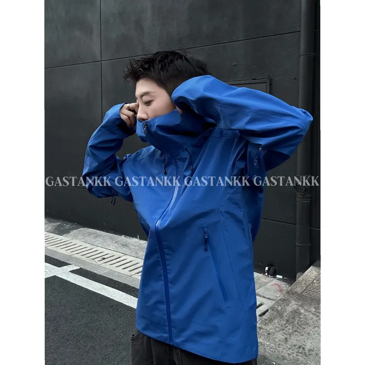 GASTANKK 重工秋冬户外全压胶防风防水硬壳冲锋休闲夹克