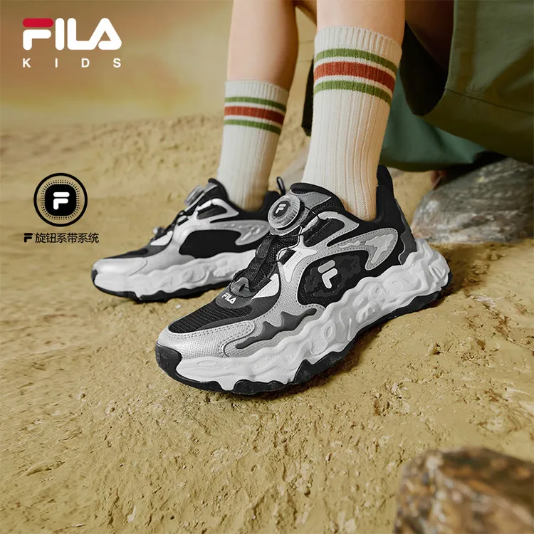 【斐乐儿童化石鞋】25年夏季中大童复古跑鞋透气百搭时尚K15B531104