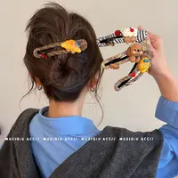 木子秋韩系可爱卡通盘发鸭嘴夹高级感时髦洋气甜美少女网红搭发夹