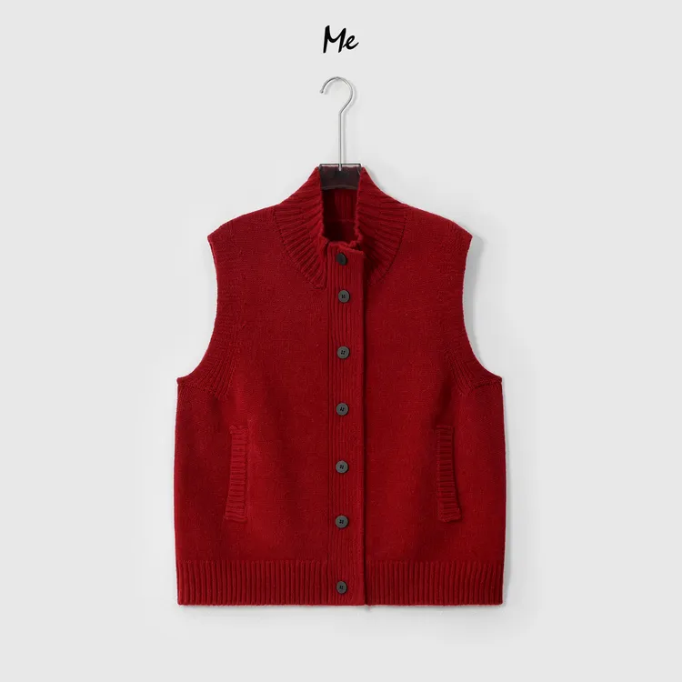 ME【巴斯针织马甲】初剪澳毛定染定纺纱老钱百搭时尚毛衣MESA5138