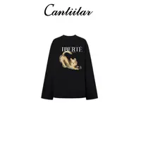 CANTIILAR 萌宠印花猫猫长袖棉T  CX1155