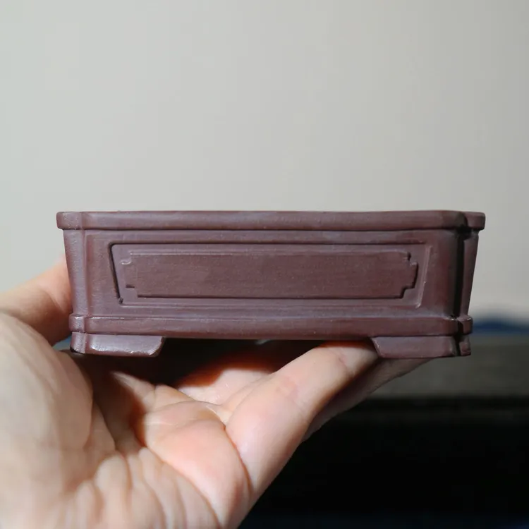 紫砂花盆长方形盆景盆马槽盆手工盆桌面盆栽老紫泥仿古精品盆栽