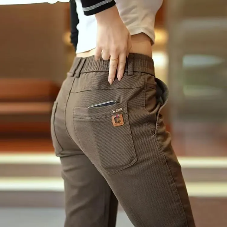 男士秋季爆款长裤修身直筒休闲裤男透气潮流弹力百搭时尚男款