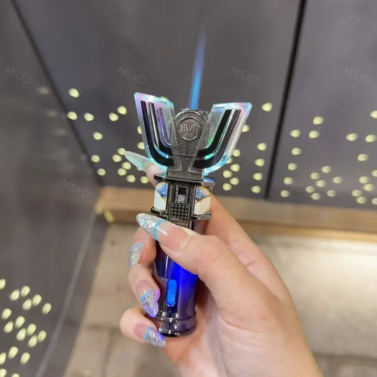 创意高颜值神光棒变身器打火机防风充气炫酷发光送男友礼品