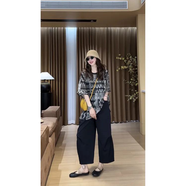 YYOUHAN 2025夏款小众设计极简波西米亚风休闲百搭T恤 2504C1833