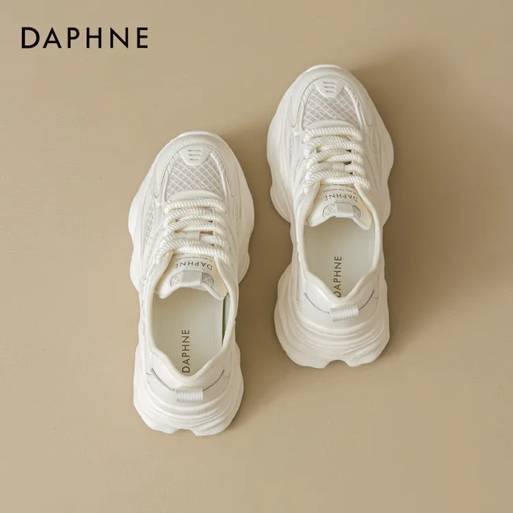 达芙妮老爹鞋女鞋增高透气网面厚底春夏休闲新款学生小清新运动鞋