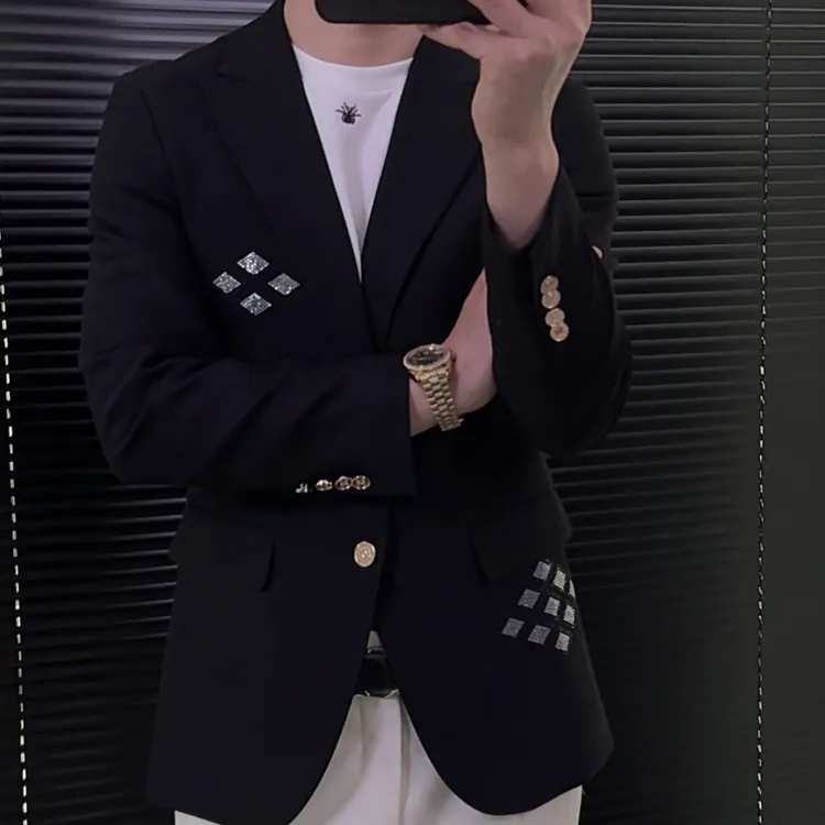 修身水洗痞帅男装西服上装小西服平驳领爆款秋季休闲韩版小西装