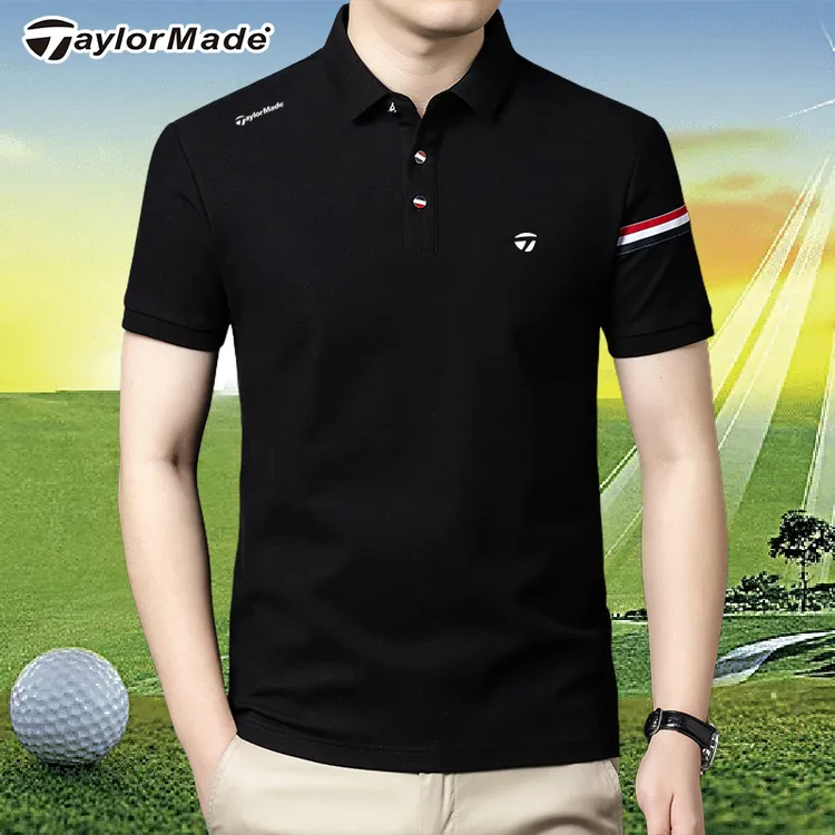 Taylormade泰勒梅夏季运动T恤男100%纯棉户外百搭时尚POLO衫上衣
