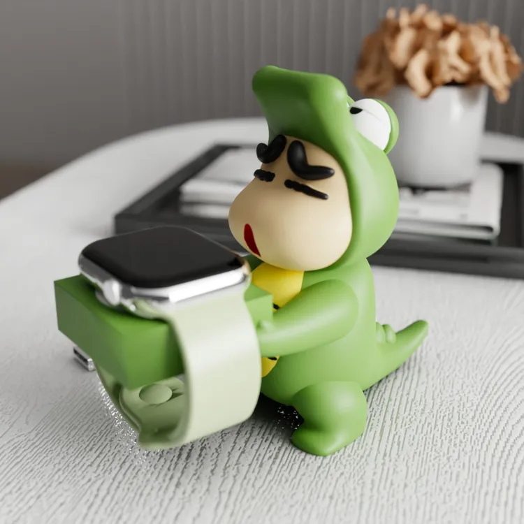 恐龙小新适用AppleWatch苹果手表充电支架华为gt底座桌面摆件礼物