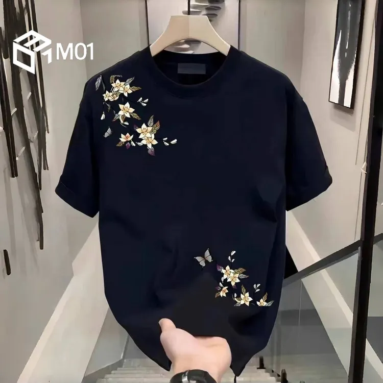 M01260g重磅纯棉短袖T恤男夏季时尚潮牌新款休闲百搭圆领休闲上衣