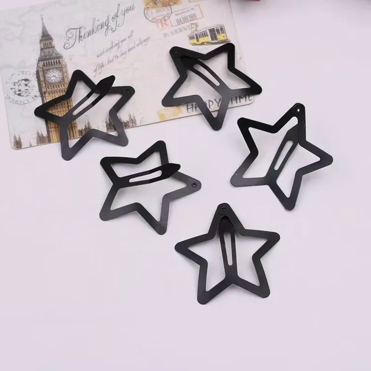 【班班精选】6cm五角星五星BB夹手工DIY发夹发饰儿童