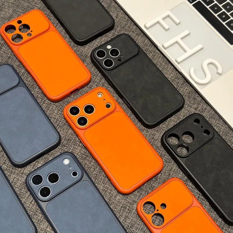 飞虎胜简约秒变17翻毛皮贴皮适用苹果17pro手机壳iPhone16精孔15