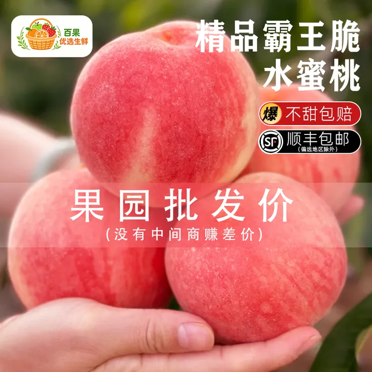 顺丰包邮正宗水蜜桃脆桃产地直发霸王脆毛桃孕妇水果现摘新鲜桃子商品图