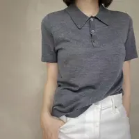 新款休闲百搭纯色翻领polo针织衫MA4SYDZ0585