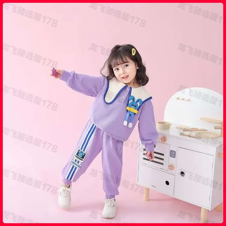 女童秋装运动套装2023新款洋气春秋装时尚穿搭秋季两件套宝宝衣服