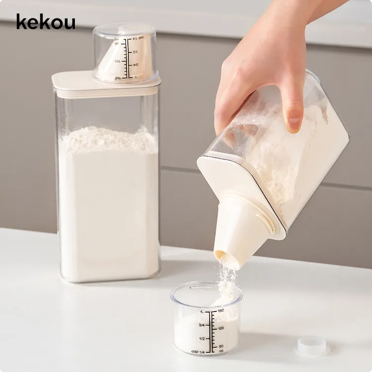 可扣食品级淀粉收纳盒带盖生粉面粉白糖储物罐厨房五谷杂粮密封罐