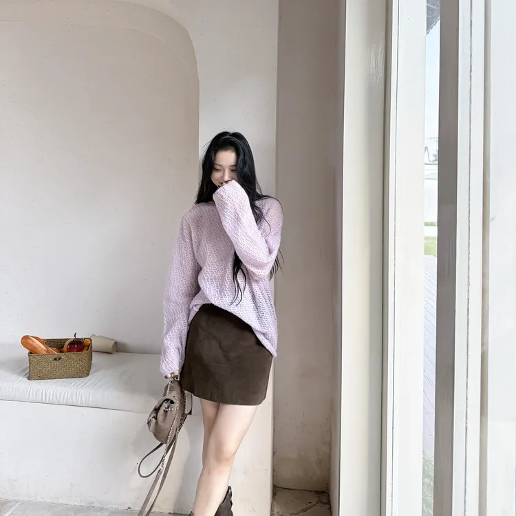 流浪的霓彩丨康宝莱羊绒白厂丝丨慵懒花式纱巨柔软羊绒衫-MY6253
