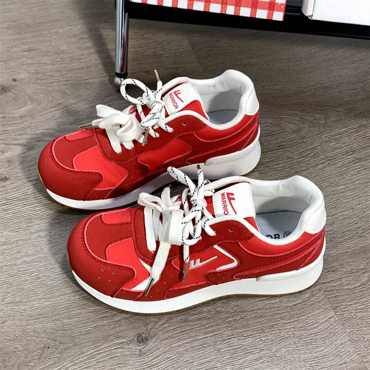 回力新款皮面德训鞋女鞋软底轻便2026秋冬百搭复古厚底运动鞋透气