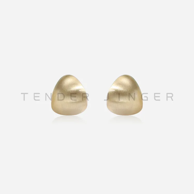 Tender Jinger 铜合金耳饰 ｜线下专供新款高级手工拉丝耳钉轻奢