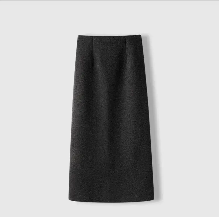 【裙长82CM】秋冬松紧腰弹力半身裙女高腰百搭A字裙中长款包臀裙