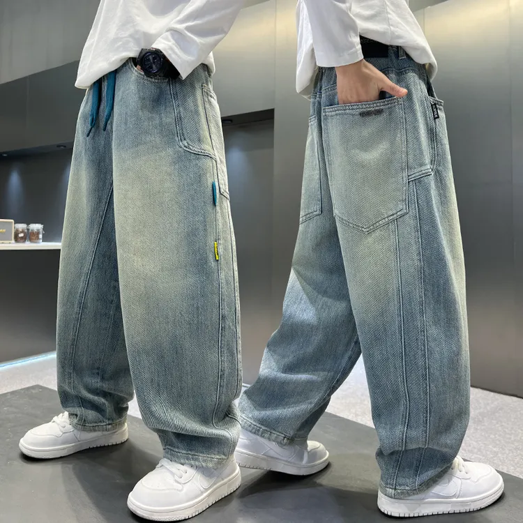 大童牛仔裤潮款秋季男童帅气韩版长裤中大童韩版洋气裤子潮百搭