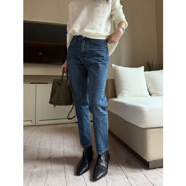KEEP KAPU靠谱【人生直腿】莱赛尔棉混纺中腰锥形牛仔裤女KP253135