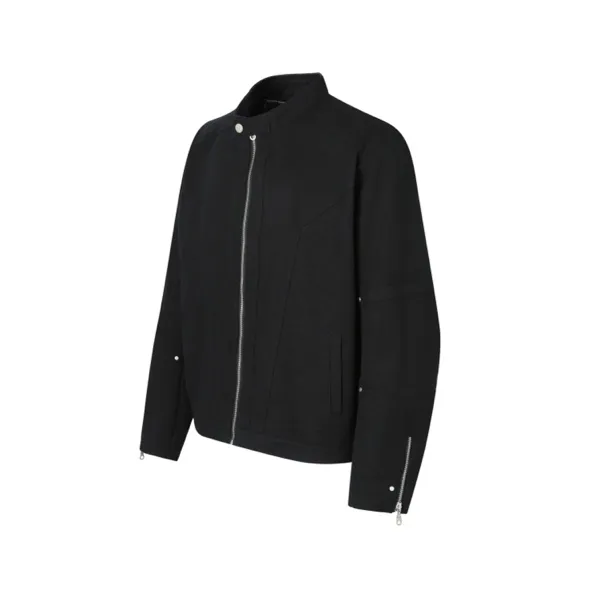 DaeeWooo机车解构复古弯刀重工立领帆布boxy短宽宽松秋冬夹克外套