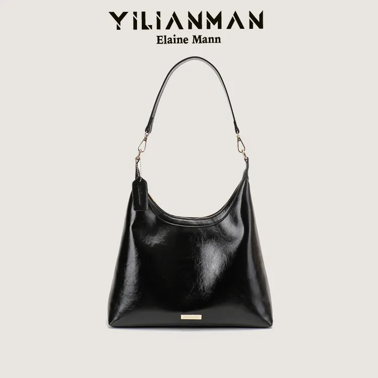 伊莲曼女包原创极简风软皮托特包女2025新款高级质感单肩包通勤包