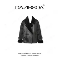 “锐利起舞”时尚百搭机车夹克羽绒服外套 W571