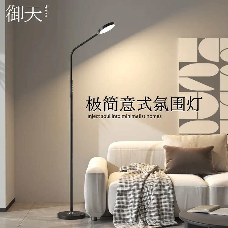 极简意式卧室床头氛围落地灯台灯客厅沙发旁边护眼阅读钓鱼灯