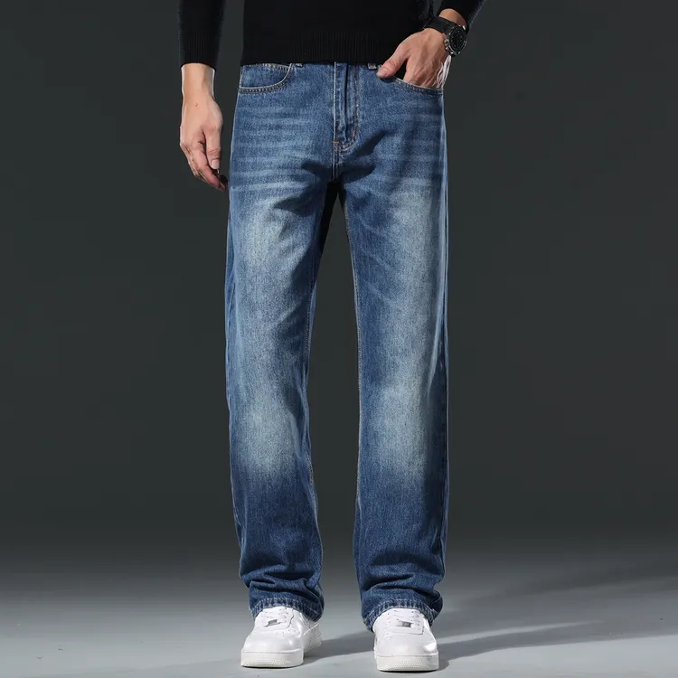 秋季男士宽松牛仔裤男复古直筒2025年男款牛仔裤百搭潮流大码休闲