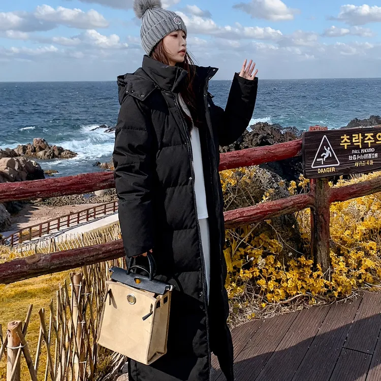 新款爆款长款羽绒棉服女韩版显瘦保暖棉衣宽松大码女款棉袄外套